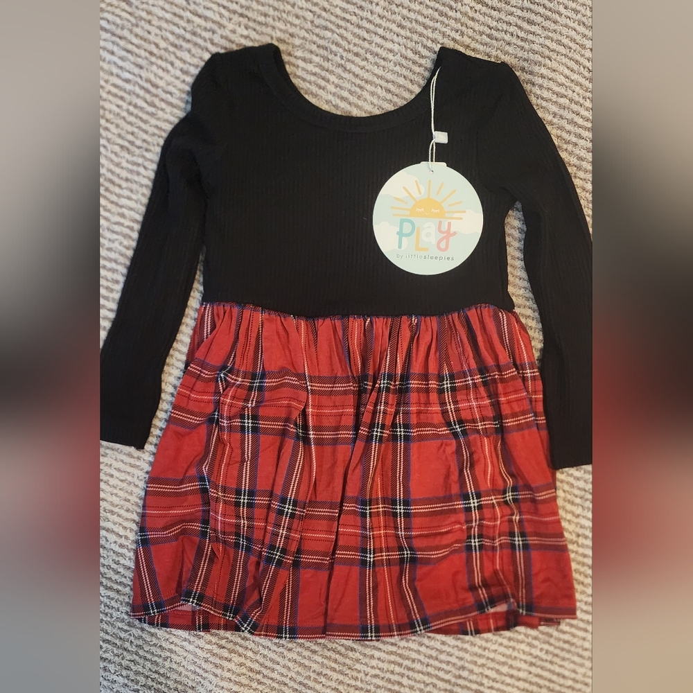 Little Sleepies PLAY Plaid Dress Holiday 18-24 Months